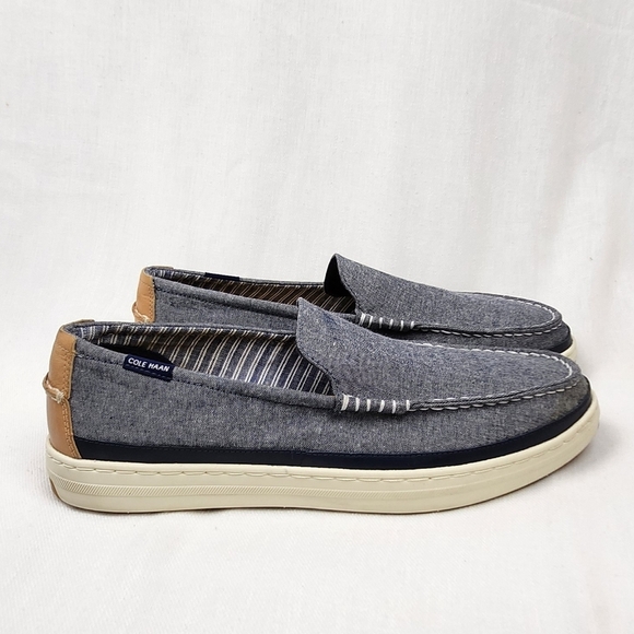 Cole Haan Grandseries Blue & White Casual Slip On Loafer. - Picture 3 of 12